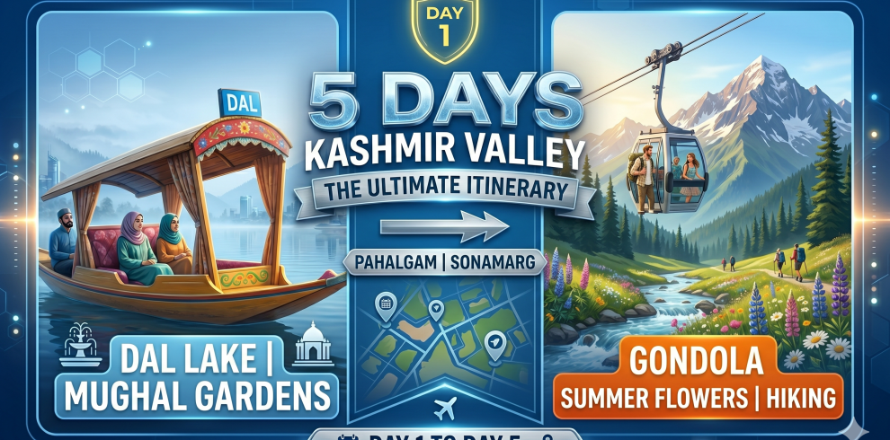 "Kashmir Valley: Shikaras to Summerscapes, a Journey Defined."